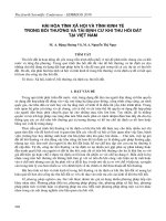 Hài hòa tính xã hội và tính kinh tế trong bồi thường và tái định cư khi thu hồi đất tại việt nam 