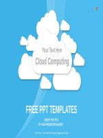 ( mẫu powerpoint ) cloud computing on blue powerpoint templates widescreen 