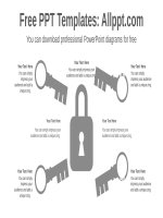 ( mẫu powerpoint ) lock key radial powerpoint diagram 