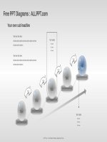 ( mẫu powerpoint ) arrow 5 stairs PPT diagrams widescreen 