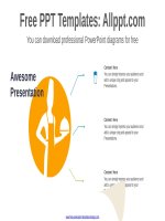 ( mẫu powerpoint ) chef silhouette PPT diagram template 