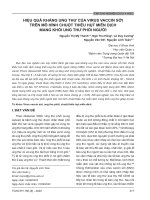 Hiệu quả kháng ung thư của virus vaccin sởi trên mô hình chuột thiếu hụt miễn dịch mang khối ung thư phổi người 