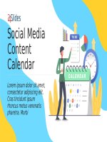 (Mẫu powerpoint) social media content calendar playful 