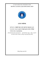 Giáo trình Thiết kế, xây dựng mạng Lan (Nghề Quản trị mạng máy tính  Cao đẳng)