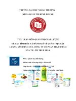 TIỂU LUẬN bài tập lớn QUẢN TRỊ CHẤT LƯỢNG