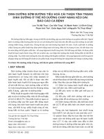 Dinh dưỡng sớm đường tiêu hoá cải thiện tình trạng dinh dưỡng ở trẻ rò dưỡng chấp nặng kéo dài báo cáo ca bệnh 