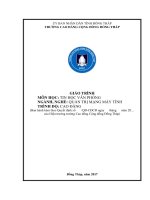 Giáo trình Tin học văn phòng (Nghề Quản trị mạng máy tính  Cao đẳng)