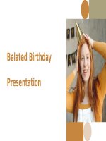 (Mẫu powerpoint) brown and green geometric belated birthday creative presentation 