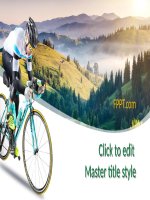 (Mẫu powerpoint) road bicycle race template 16x9 