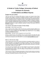 Trinity College Provision for Oxford & MK Schools 2021-22