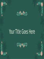 (Mẫu powerpoint) floral drawings slides 