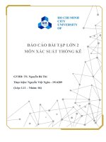 BÁO CÁO BÀI TẬP LỚN 2 MÔN XÁC SUẤT THỐNG KÊ