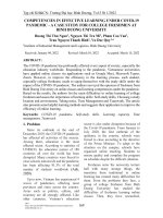 Năng lực học tập hiệu quả dưới đại dịch covid 19   nghiên cứu điển hình cho sinh viên năm nhất đại học bình dương 