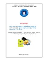 Giáo trình An toàn vệ sinh công nghiệp (Nghề Quản trị mạng máy tính  Cao đẳng)