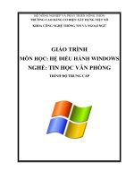 Giáo trình Hệ điều hành Windows (Nghề Tin học văn phòng  Trung cấp)