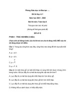 40 bộ đề THI học kì 1 vật lí lớp 8 năm 2022 có đáp án TRANG  (19) 