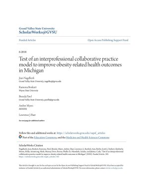 Test of an interprofessional collaborative practice model to impr