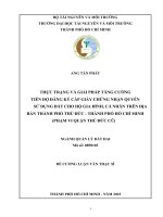 THỰC TRẠNG và GIẢI PHÁP TĂNG CƯỜNG TIẾN độ ĐĂNG ký cấp GIẤY CHỨNG NHẬN QUYỀN sử DỤNG đất CHO hộ GIA ĐÌNH, cá NHÂN TRÊN địa bàn THÀNH PHỐ THỦ đức   THÀNH PHỐ hồ CHÍ MINH 