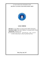 Giáo trình Cấu hình và quản trị thiết bị mạng (Nghề Truyền thông và mạng máy tính  Trung cấp)