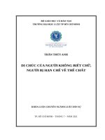 khoá luận Di chúc của người không biết  chữ, người  bị hạn chế về thể chất
