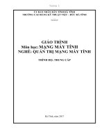 Giáo trình Mạng máy tính (Nghề Quản trị mạng máy tính - Trung cấp)