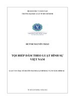 Luận văn Tội hiếp dâm theo quy định của luật hình sự Việt Nam