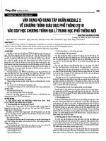 Vận dụng nội dung tập huấn Module 2 về Chương trinh giáo dục phổ thông 2018 vào dạy học Chương trinh Địa lí trung học phổ thông mới