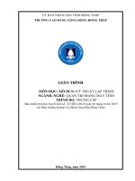 Giáo trình Kỹ thuật lập trình (Ngành Quản trị mạng máy tính  Trung cấp)