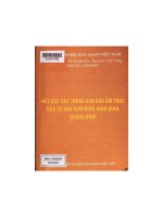 Tìm hiểu nét đặc sắc trong văn hoá ẩm thực của cư dân Nam Định, Ninh Bình, Quảng Ninh: Phần 1 - Đỗ Đình Thọ