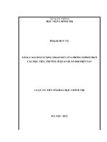 Nâng cao chất lượng tham mưu của phòng chính trị ở các học viện, trường sĩ quan quân đội hiện nay
