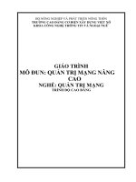 Giáo trình Quản trị mạng nâng cao (Nghề Quản trị mạng - Cao đẳng)