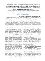 Đánh giá thực trạng dạy học sinh lý người và thiết kế hệ thống phiếu học tập sinh lý người áp dụng trên sinh viên năm nhất trường Đại học Sư phạm Thể dục thể thao Hà Nội