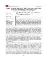 Văn hóa học đường nhìn từ các mối quan hệ ngoài nhà trường trong bối cảnh đổi mới giáo dục và đào tạo  thực trạng, nguyên nhân và giải pháp