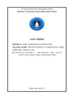 Giáo trình Công nghệ mạng không dây (Ngành Truyền thông và mạng máy tính  Trung cấp)