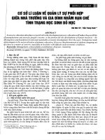 Cơ sở lí luận về quản lý sự phối hợp giữa nhà trường và gia đình nhằm hạn chế tình trạng học sinh bỏ học