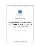 khoá luận xác lập quyền đối với bất động sản liền kề theo quy định của pháp luật Việt Nam