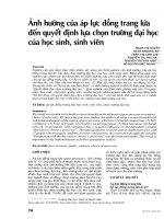 Ảnh hưởng của áp lực đồng trang lứa đến quyết định lựa chọn trường đại học của học sinh, sinh viên