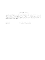 Nghiên cứu marketing nghiên cứu mức độ hài lòng của sinh viên đối với chất lượng đào tạo của trường