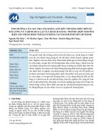 Ảnh Hưởng Của Giá Trị Cảm Nhận, Gắn Kết Thương Hiệu Đến Sự Hài Lòng Và Ý Định Mua Lại Của Khách Hàng Trường Hợp Thương Hiệu Sản Phẩm Điện Thoại Di Động Tại Thành Phố Hồ Chí Minh