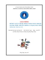 Giáo trình Quản trị hệ thống Web và Mail Server (Nghề Truyền thông và mạng máy tính  Trung cấp)