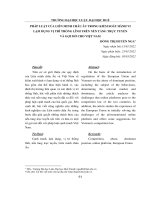Pháp luật của liên minh châu âu trong kiểm soát hành vi lạm dụng vị trí thống lĩnh trên nền tảng trực tuyến và gợi mở cho việt nam 