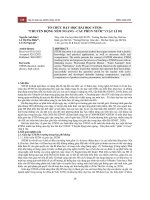 Tổ chức dạy học bài học stem  “chuyển động ném ngang   cầu phun nước” (vật lí 10) 