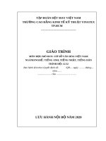 Giáo trình Cơ sở văn hóa Việt Nam (Ngành/nghề: Tiếng Anh, Tiếng Nhật, Tiếng Hàn) - Trường CĐ Kinh tế - Kỹ thuật Vinatex TP. HCM