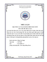 Tiểu luận môn lý luận hành chính nhà nước