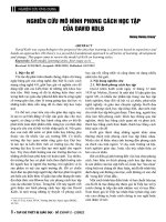 Nghiên cứu mô hình phong cách học tập của David Kolb