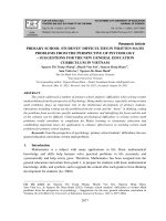 Một số khó khăn của học sinh tiểu học khi giải bài toán có lời văn nhìn từ góc nhìn tâm lí học – đề xuất cho chương trình giáo dục phổ thông mới của việt nam 