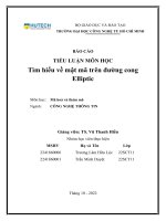 BÁO CÁO TIỂU LUẬN MÔN HỌC Tìm hiểu về mật mã trên đường cong Elliptic