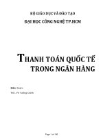 Thanh Toán Quốc Tế Trong Ngân Hàng Thương Mại