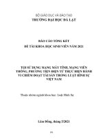 Đồ án Tội sử dụng mạng máy tính, mạng viễn thông, phương tiện điện tử thực hiện hành vi chiếm đoạt tài sản trong Luật Hình sự Việt Nam