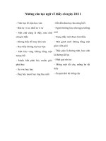 Những câu ca dao tục ngữ hay nhất về thầy cô ngày 2011